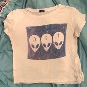 Rare Brandy Melville Alien Crop Tee